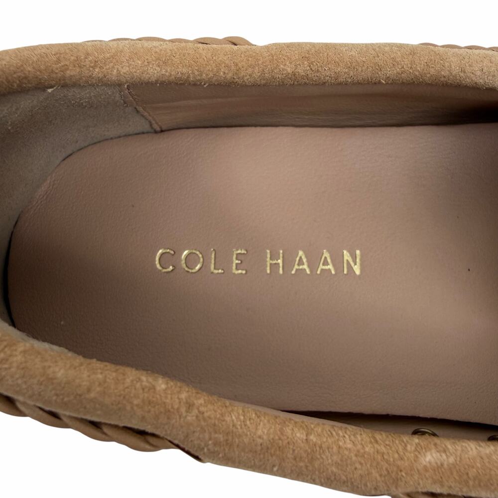 Cole Haan Gissella Suede Tassel Driving Loafer Tuscan Sand Tan Size 7B - Picture 10 of 12